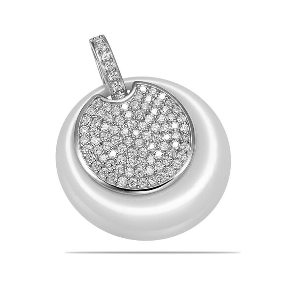 Simulated Diamonds set in 925 & fine ceramic - Picture 1 of 4